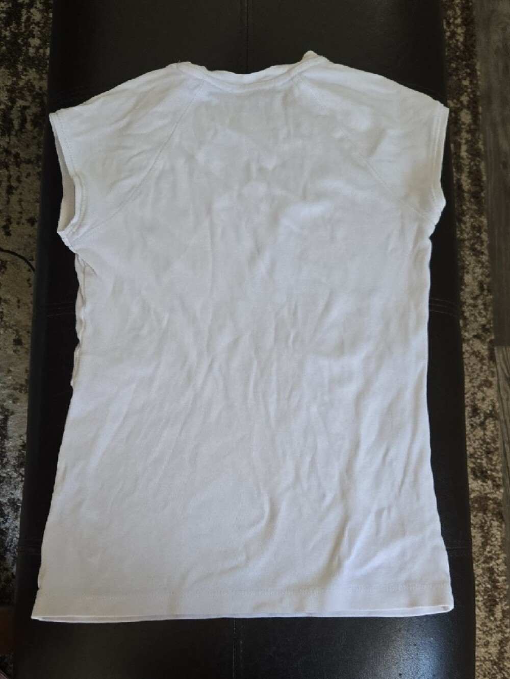 Zara White Cap-Sleeve Crewneck Top - Picture 2 of 3